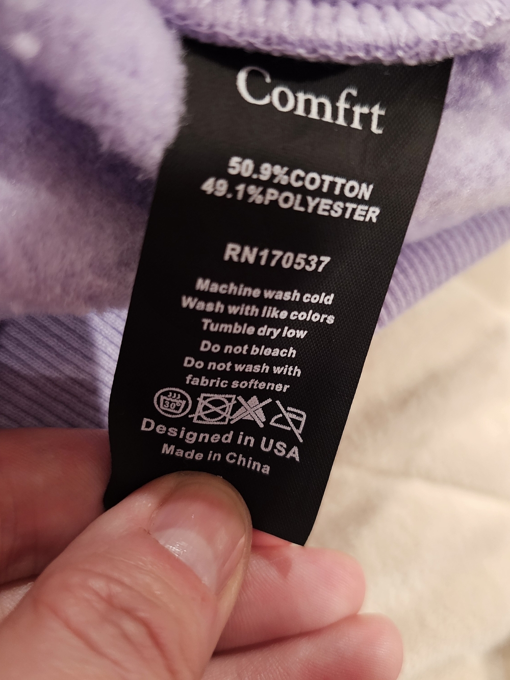 Comfort Colors Lavender Hoodie and Sweatpants Set - Picture 9 of 9